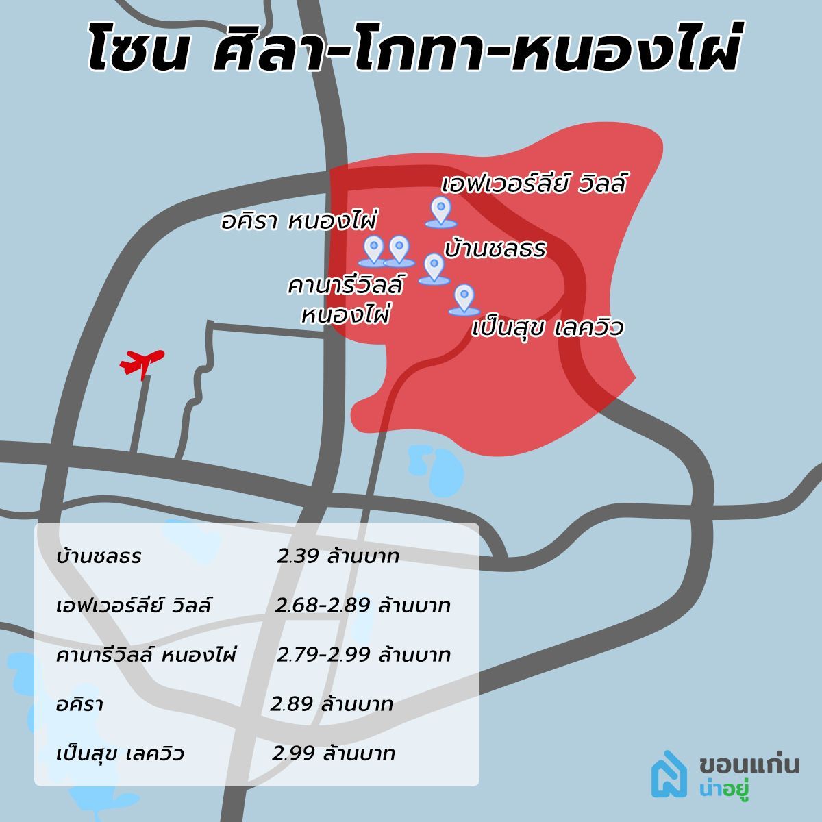 โครงการบ้านจัดสรรขอนแก่น บ้านโซนศิลา