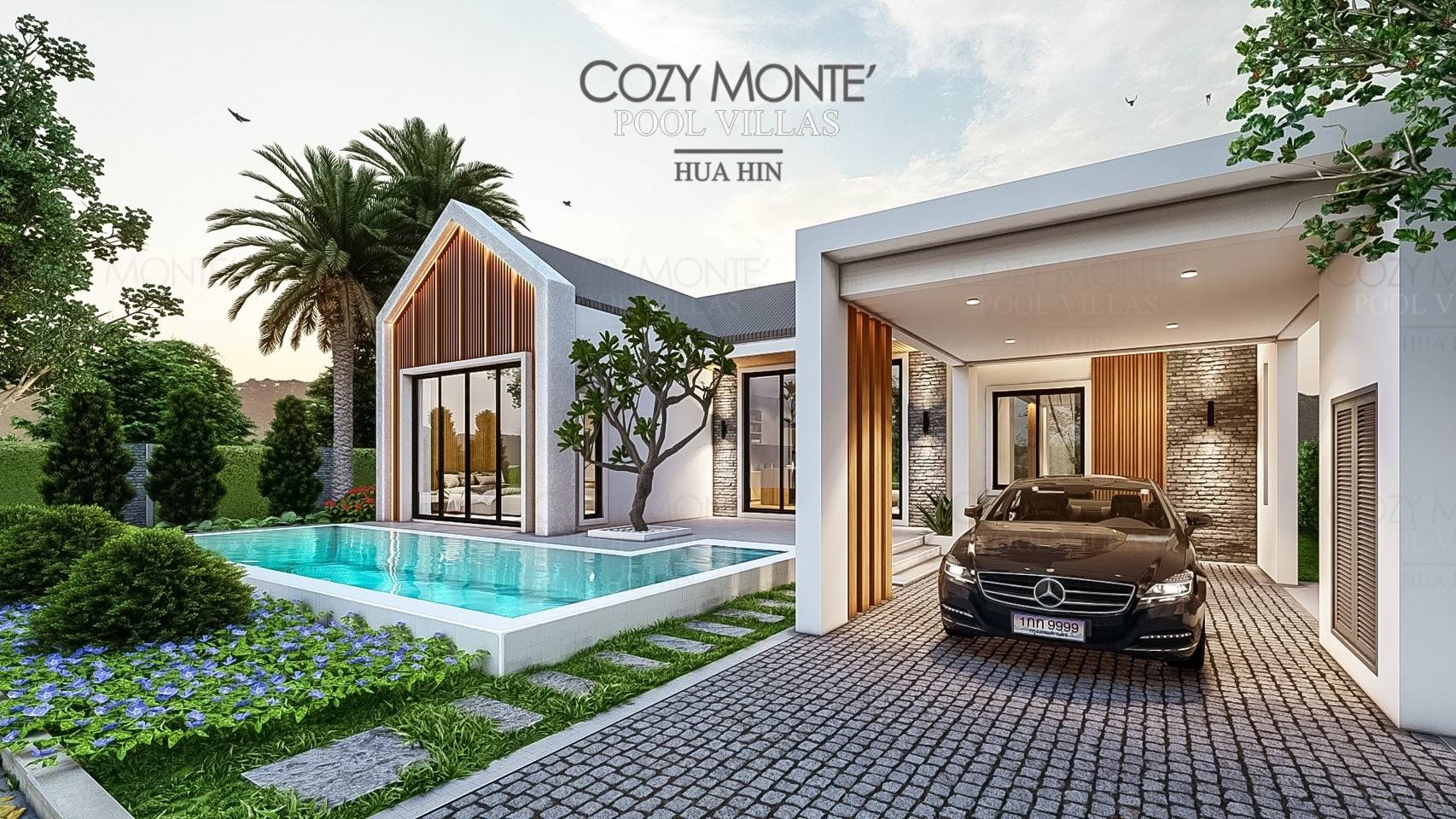 โครงการ บ้าน หัวหิน บ้าน เดี่ยว ราคา บ้าน สไตล์ นอร์ดิก มินิมอล Nordic minimal Hua hin house,Thailand