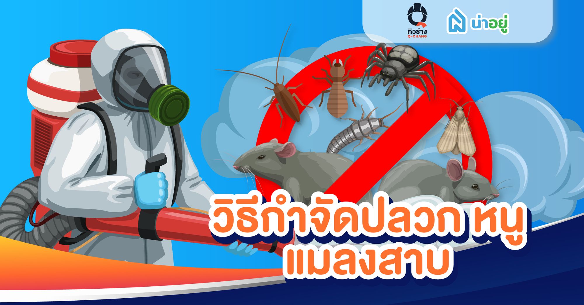 วิธีกำจัดปลวก หนู แมลงสาบ