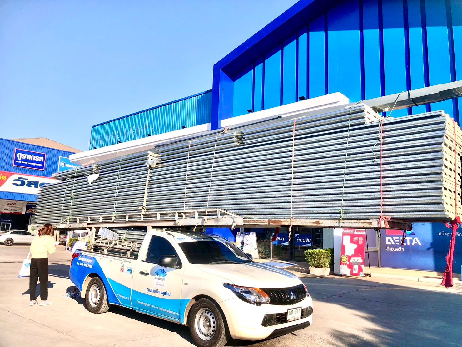 ร้านวัสดุก่อสร้าง อุดร บลูสโคป bluescope เมทัลชีทอุดร กระเบื้อง หลังคา
