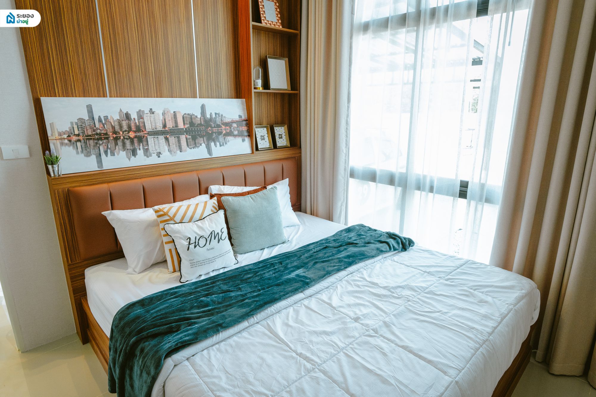 ห้องนอน Master Bedroom  เดอะ เดคโค่ 5 ทาวน์โฮมระยอง ทาวน์โฮมบ้านแลง