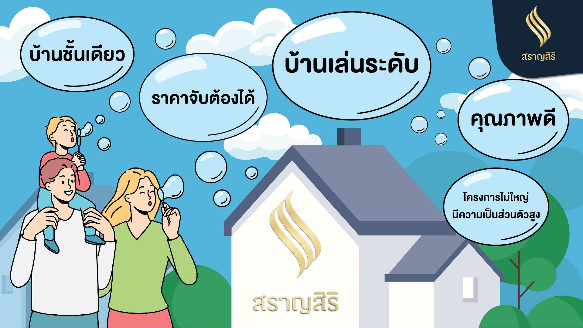 บ้านสราญสิริ โครงการบ้านในเครือ บ้านภัคภิรมย์