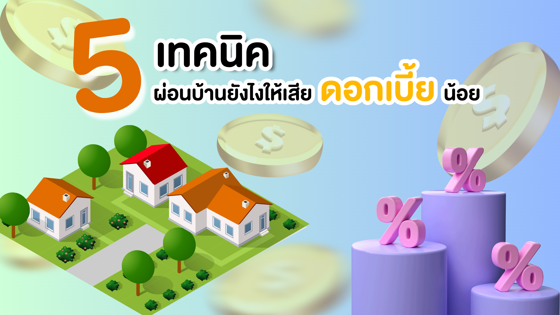 รวมเทคนิคผ่อนบ้านอย่างไรให้”เสียดอกเบี้ยน้อย”