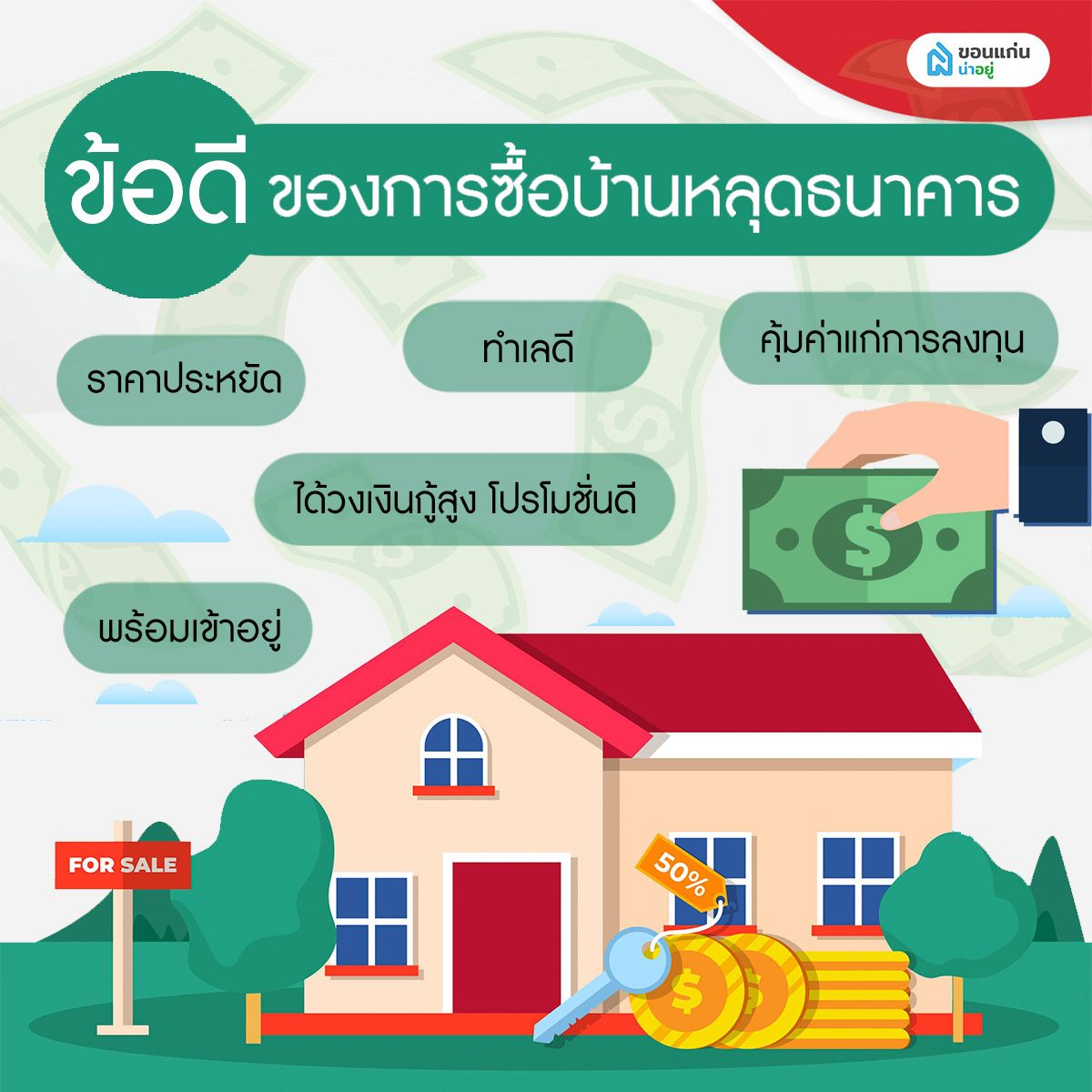 ข้อดีของการซื้อบ้านหลุดธนาคาร