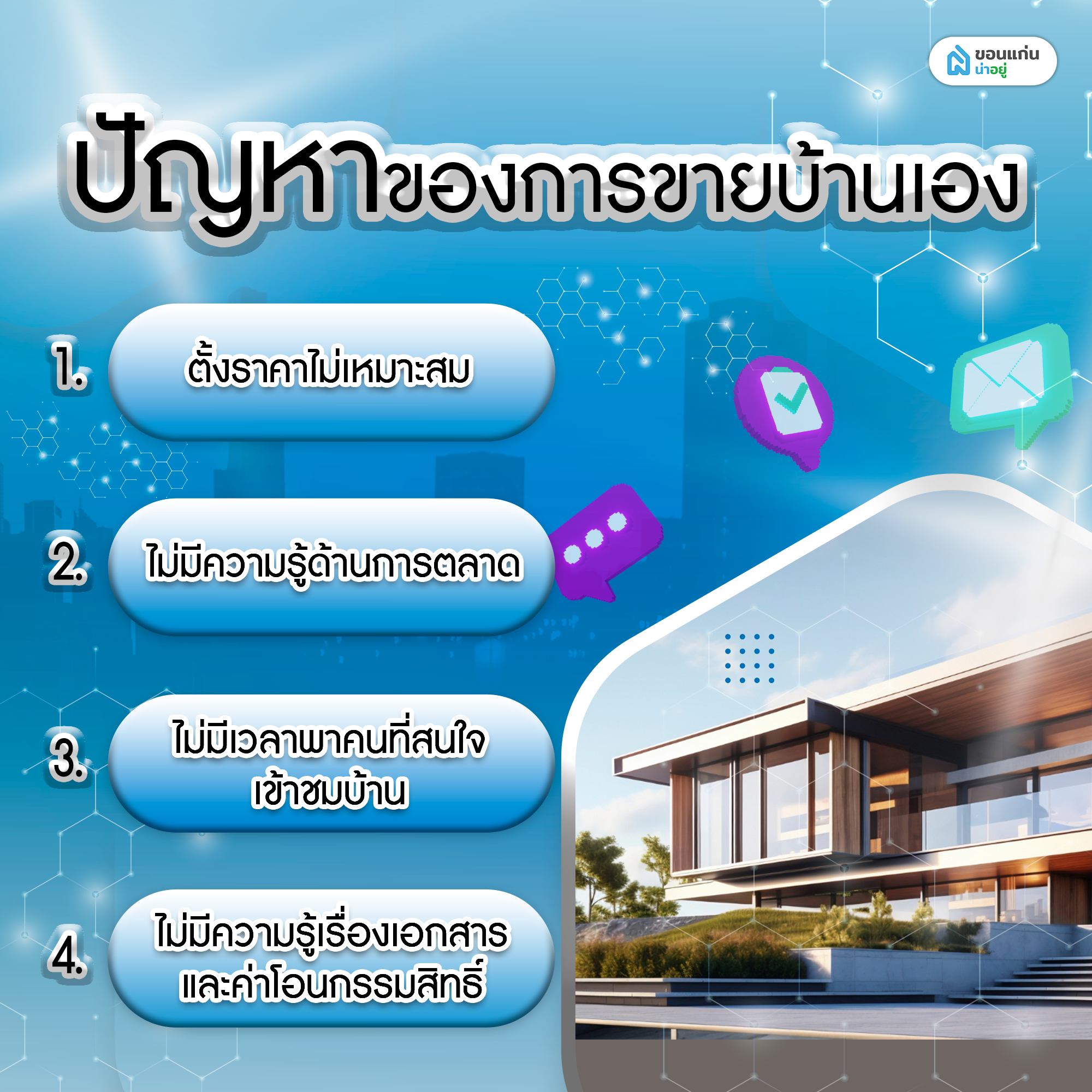 ปัญหาของการขายบ้านเอง