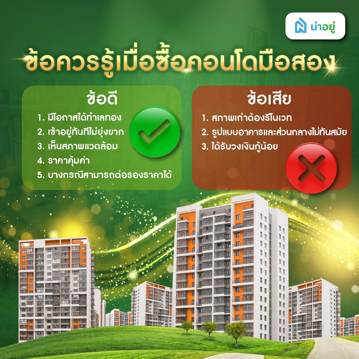 ข้อควรรู้เมื่อซื้อคอนโดมือสอง