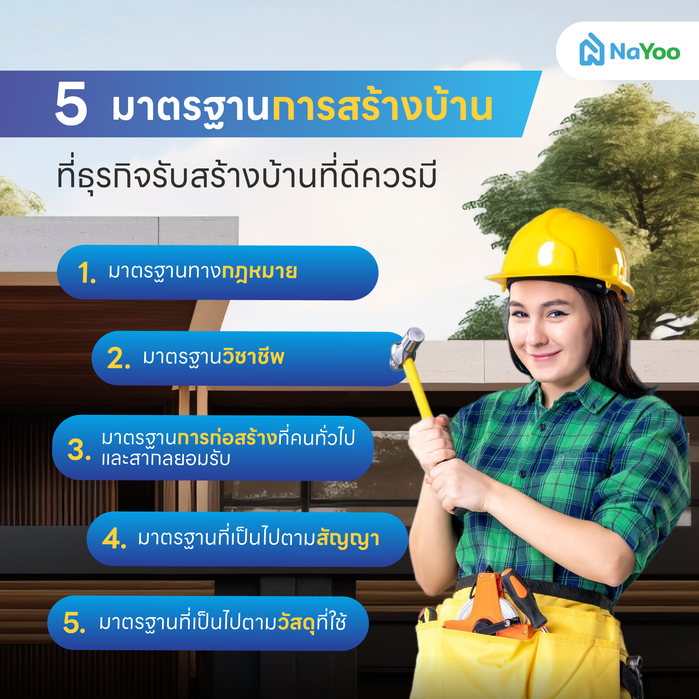มาตรฐานการสร้างบ้านที่ธุรกิจรับสร้างบ้านที่ดีควรมี
