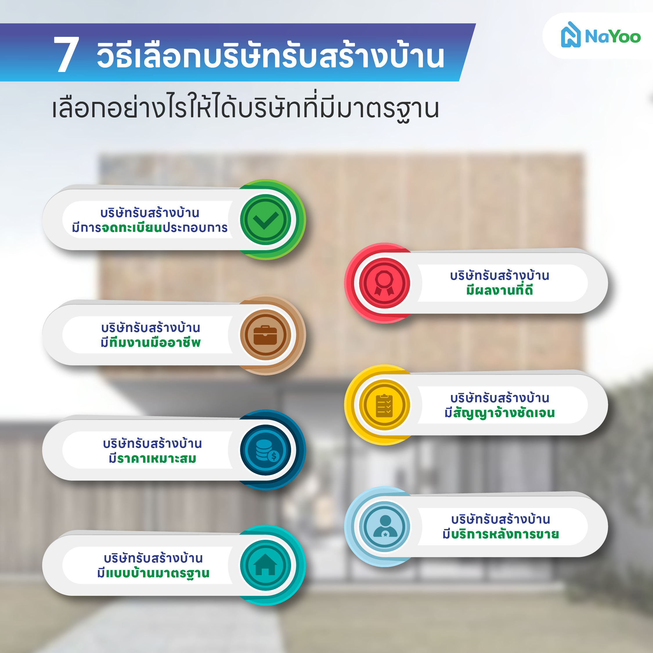 7 วิธีเลือกบริษัทรับสร้างบ้าน