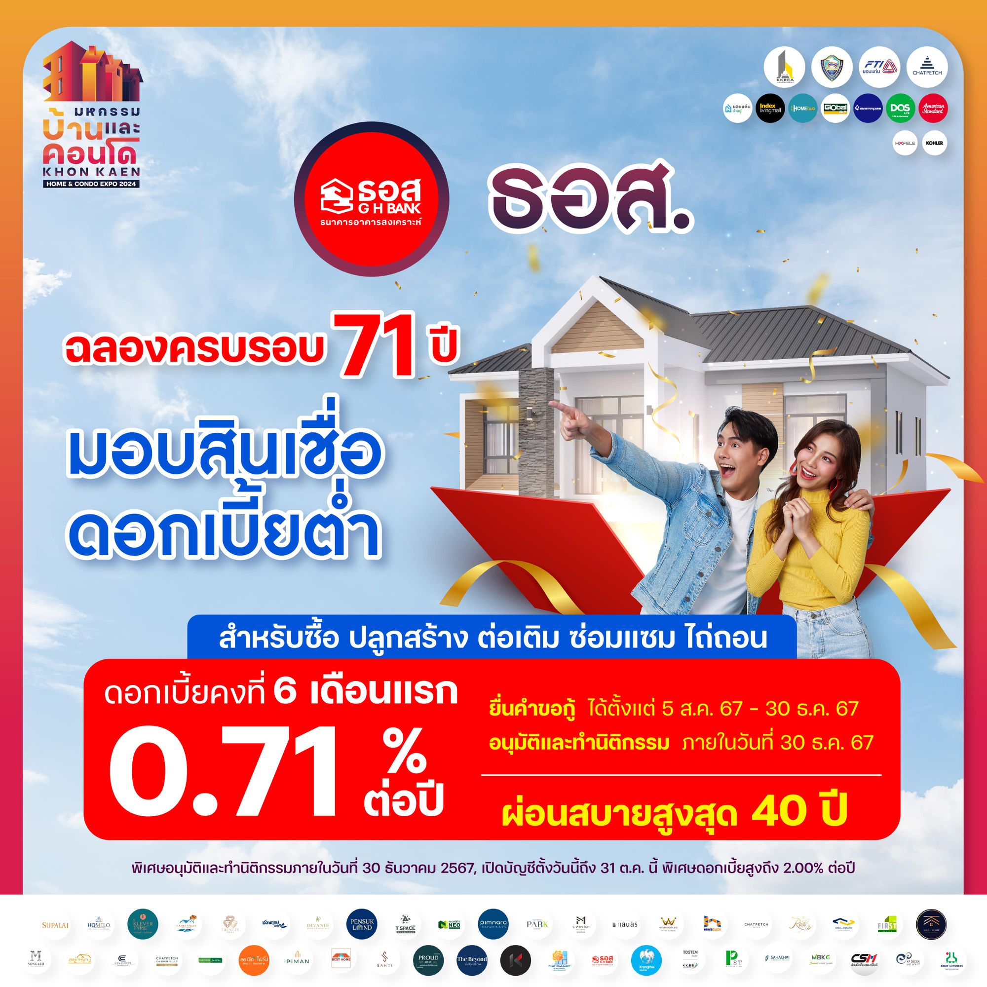 ธอส.มอบสินเชื่อดอกเบี้ยต่ำ