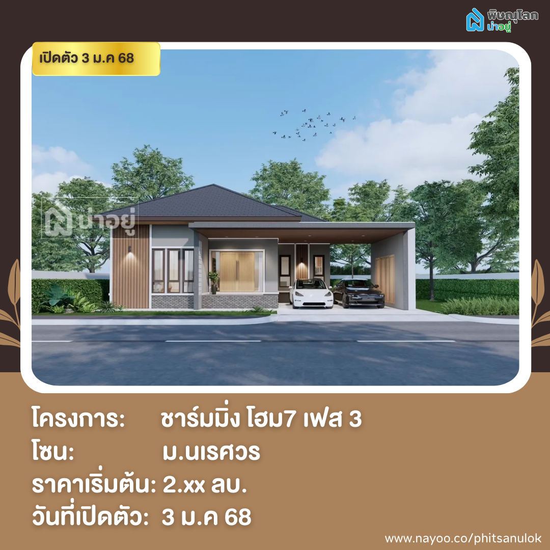 20 โครงการใหม่ใกล้เปิดตัว พิษณุโลก