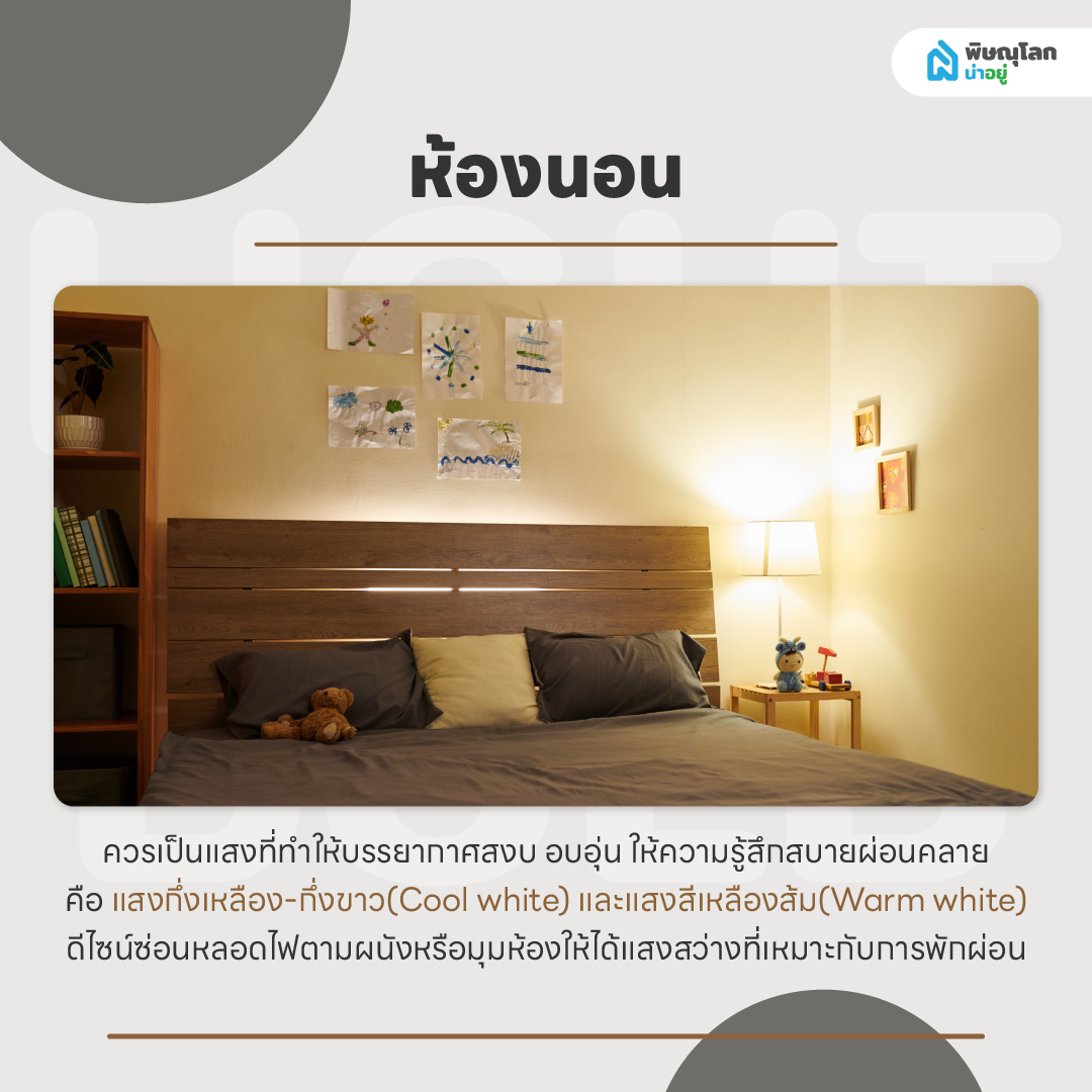 ไอเดียการเลือกสีแสงไฟสำหรับห้องต่างๆ