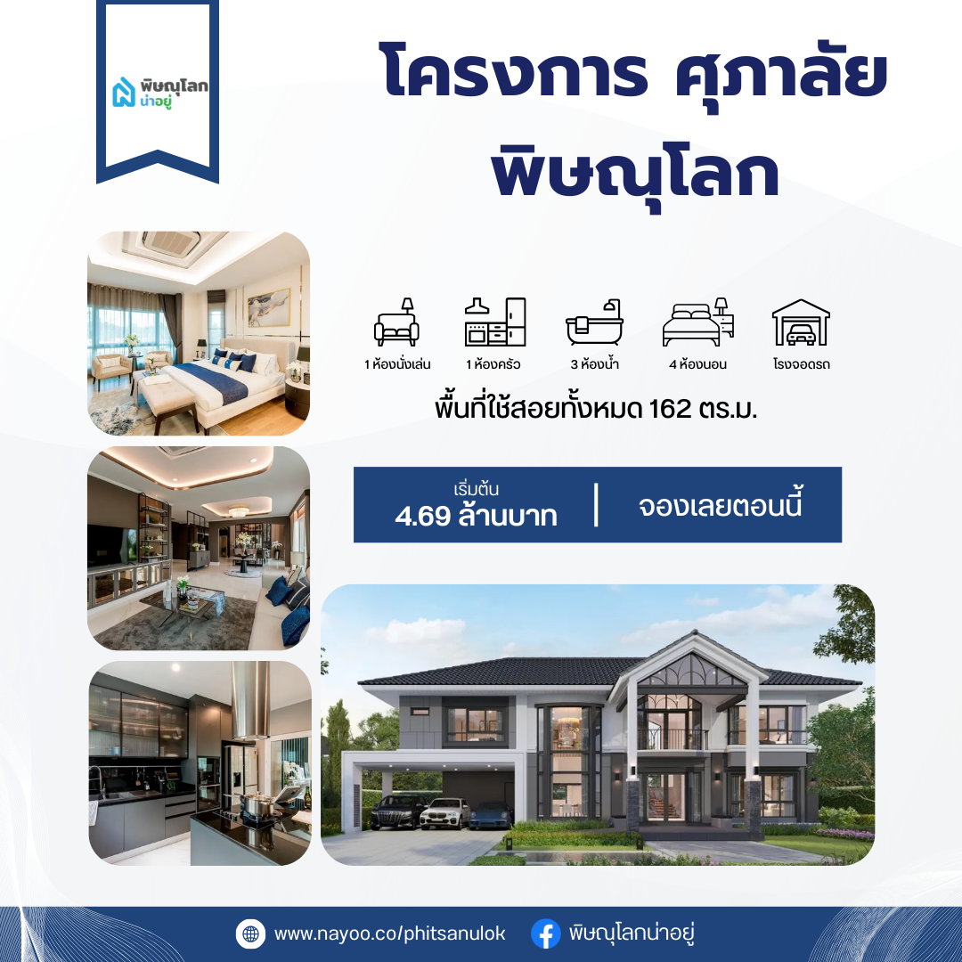 10 อันดับแบรนด์บ้านเดี่ยวพิษณุโลก ประจำเดือน มี.ค 68 ศุภาลัย พิษณุโลก