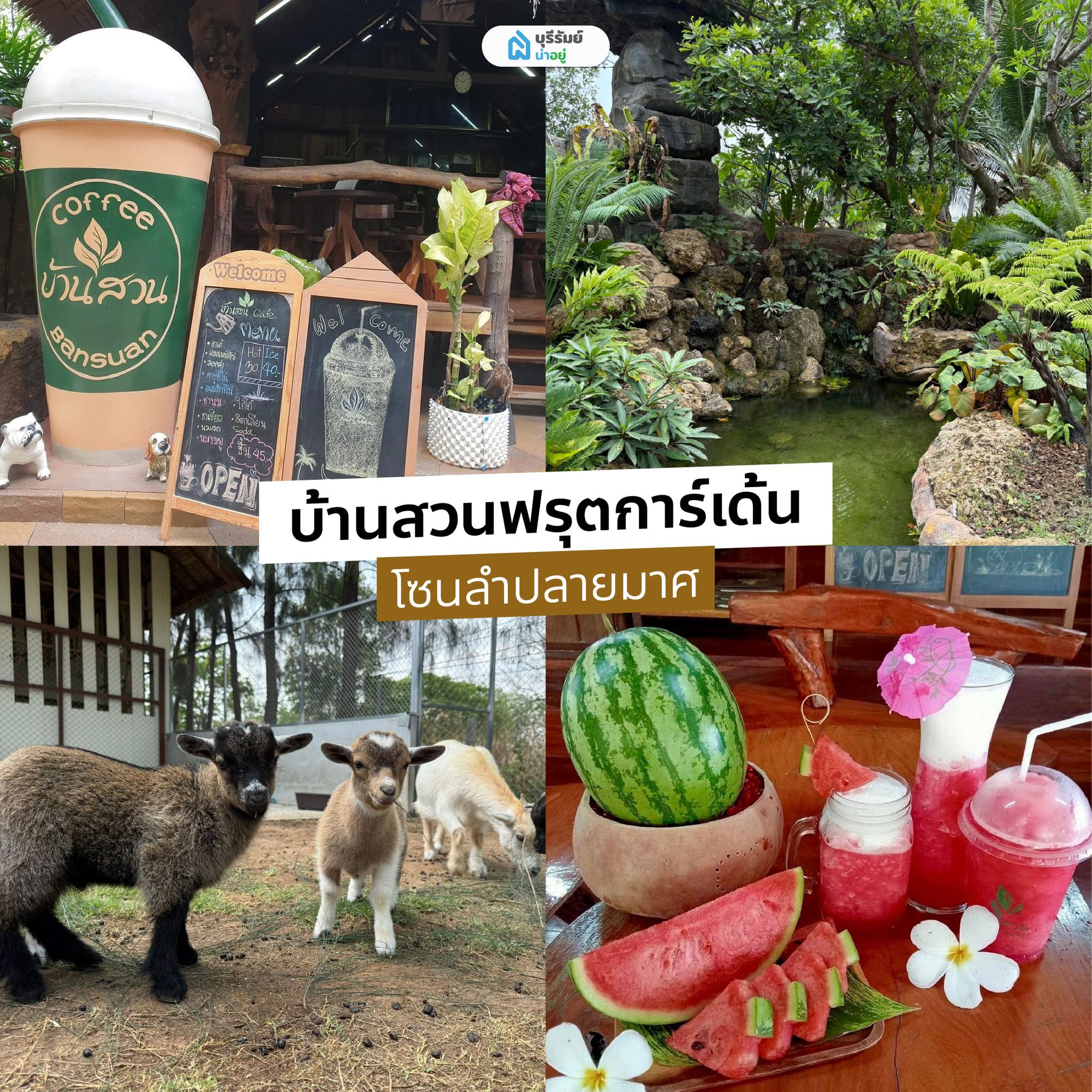 บ้านสวนฟรุ๊ตการ์เด้นส์ และสวนน้ำสนุกคิดดีเจอนี่ อ.ลำปลายมาศ