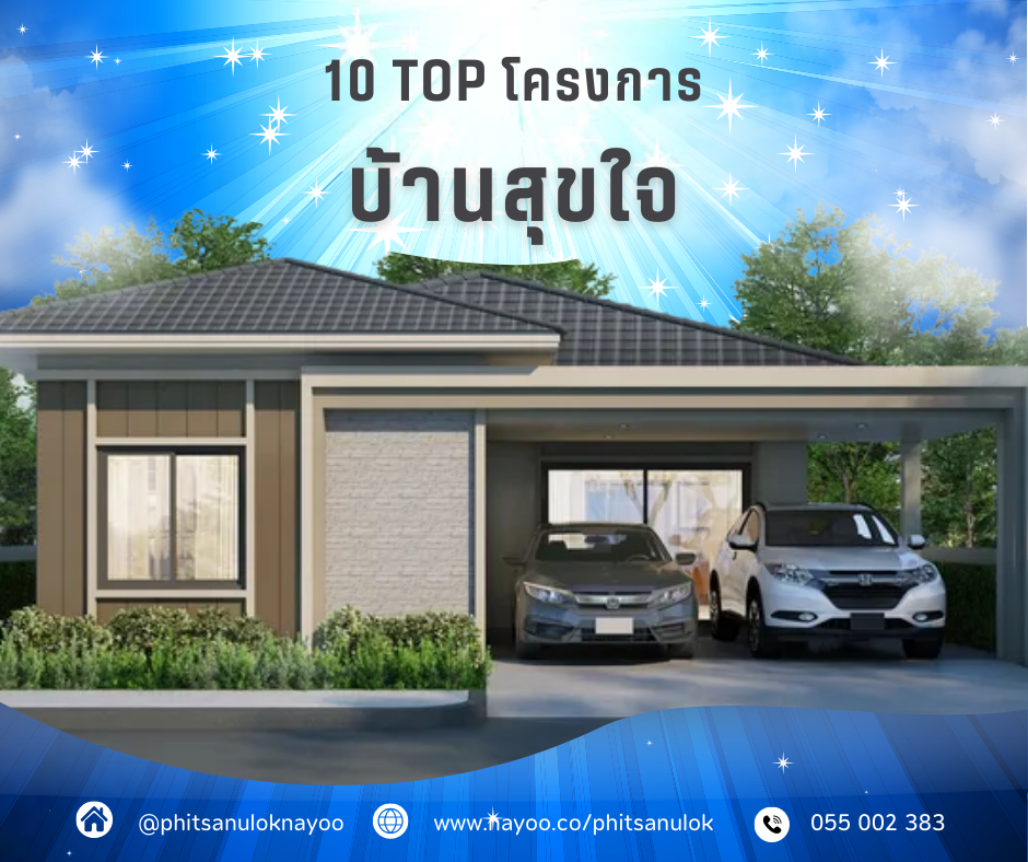 TOP 10 บ้านเดี่ยวพิษณุโลก โครงการใหม่ พิษณุโลกน่าอยู่ เดือน ก.พ 68