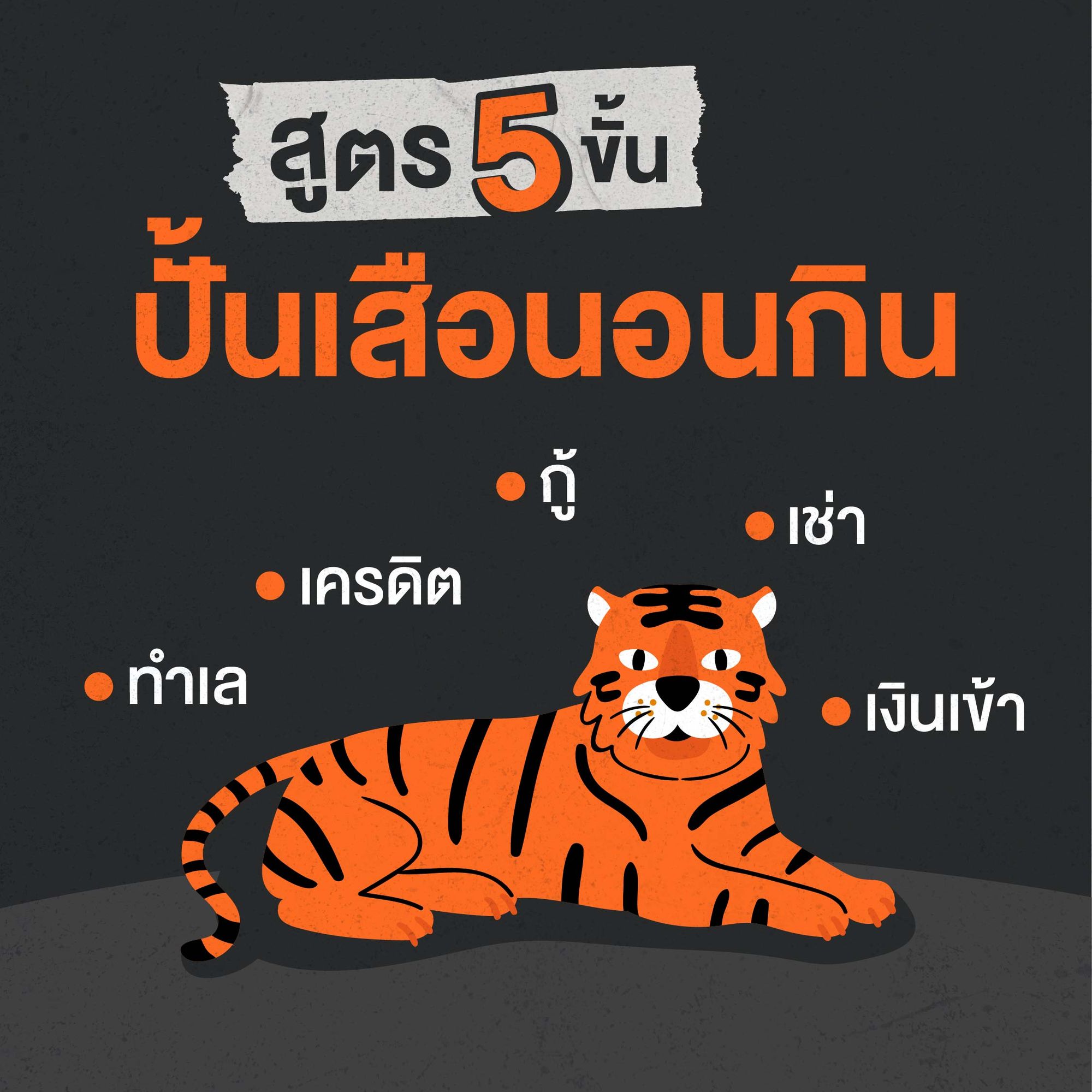 เสือนอนกิน เริ่มแค่ 5 ขั้นตอน