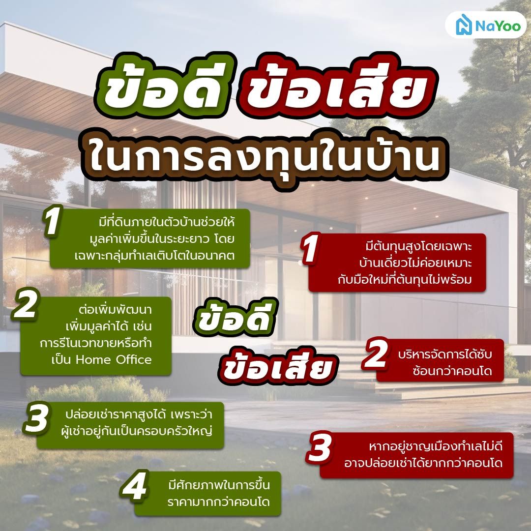 ข้อดีข้อเสียในการลงทุนในบ้าน