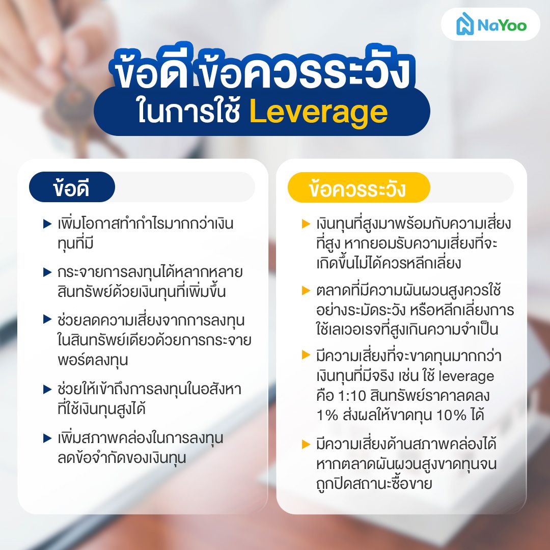 ข้อดีข้อควรระวังในการใช้ leverage