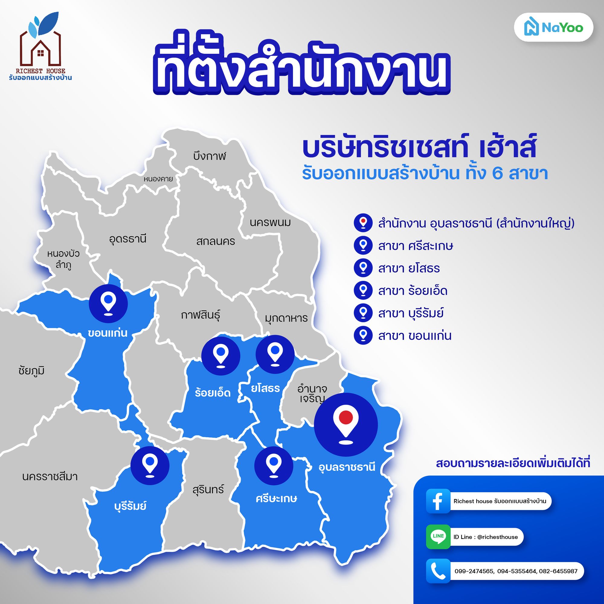 ริชเชสท์ เฮ้าส์ มีกี่สาขา