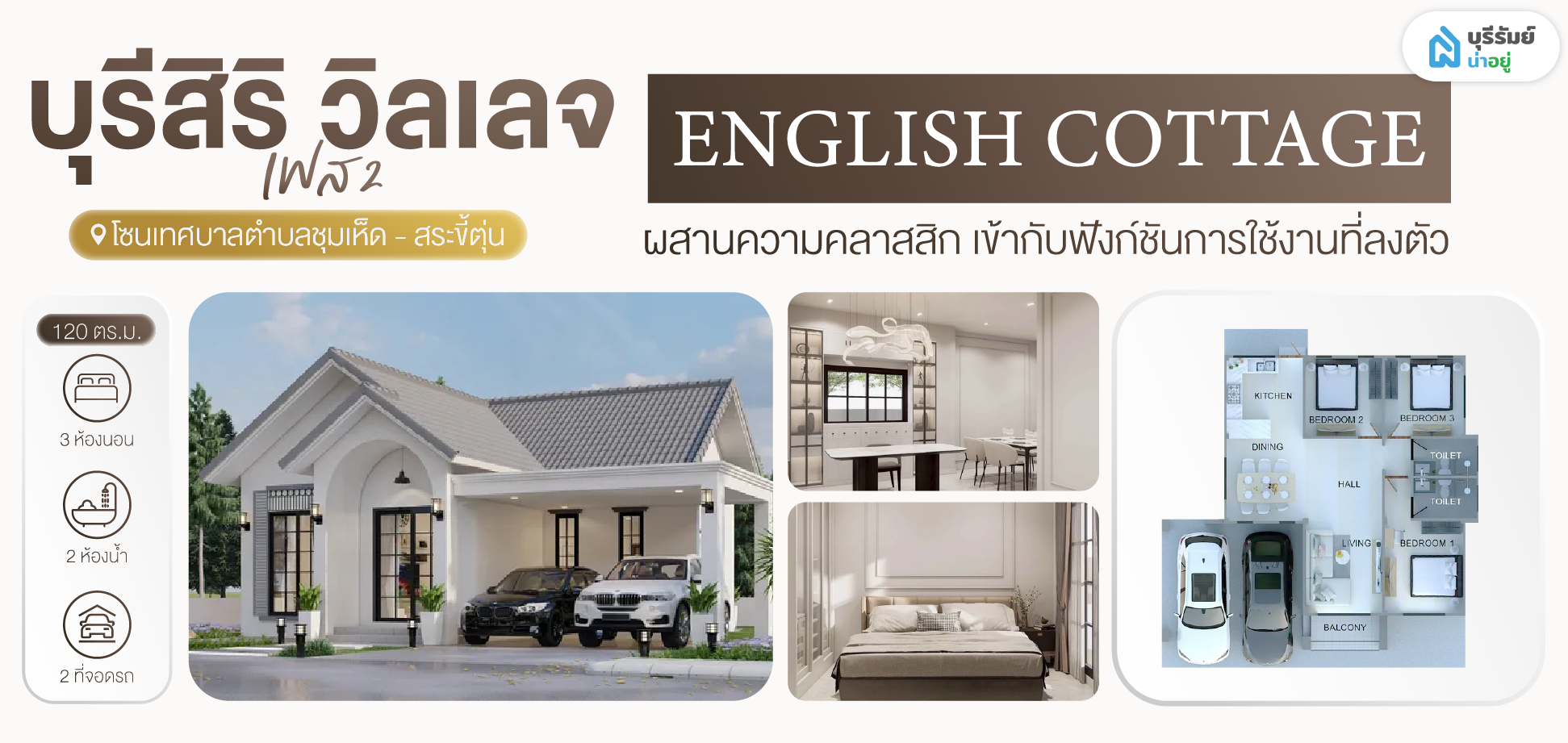 แบบบ้านโครงการ บุรีสิริวิลเลจ เฟส 2