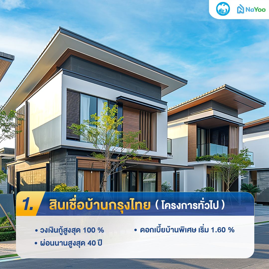 สินเชื่อบ้านโครงการทั่วไป ธนาคารกรุงไทย