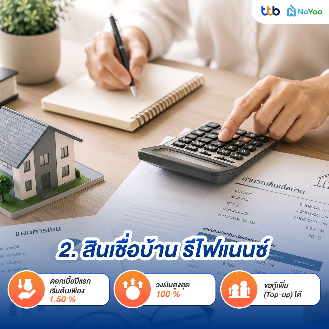 สินเชื่อบ้าน รีไฟแนนซ์ TTB