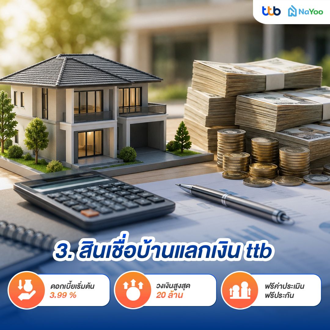สินเชื่อบ้านแลกเงิน TTB