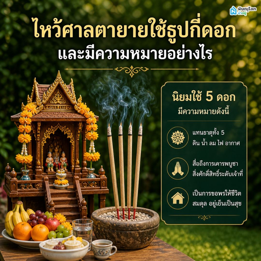ไหว้ศาลตายายใช้ธูปกี่ดอก และมีความหมายอย่างไร