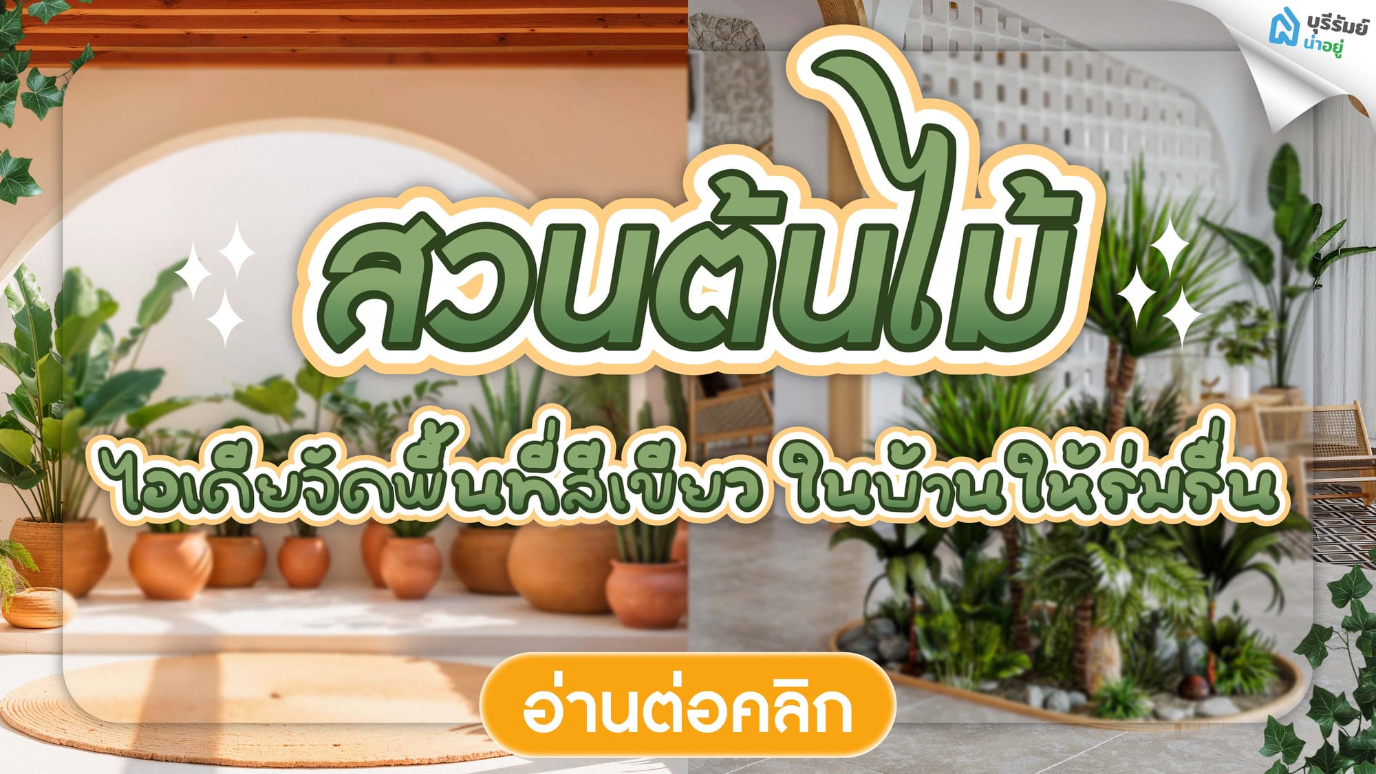 สวนต้นไม้ ไอเดียจัดพื้นที่สีเขียวในบ้านให้ร่มรื่น