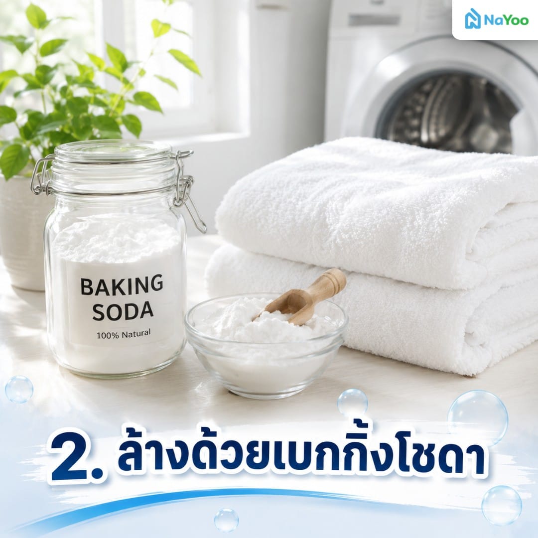 วิธีล้างเครื่องซักผ้าด้วยเบกกิ้งโซดา