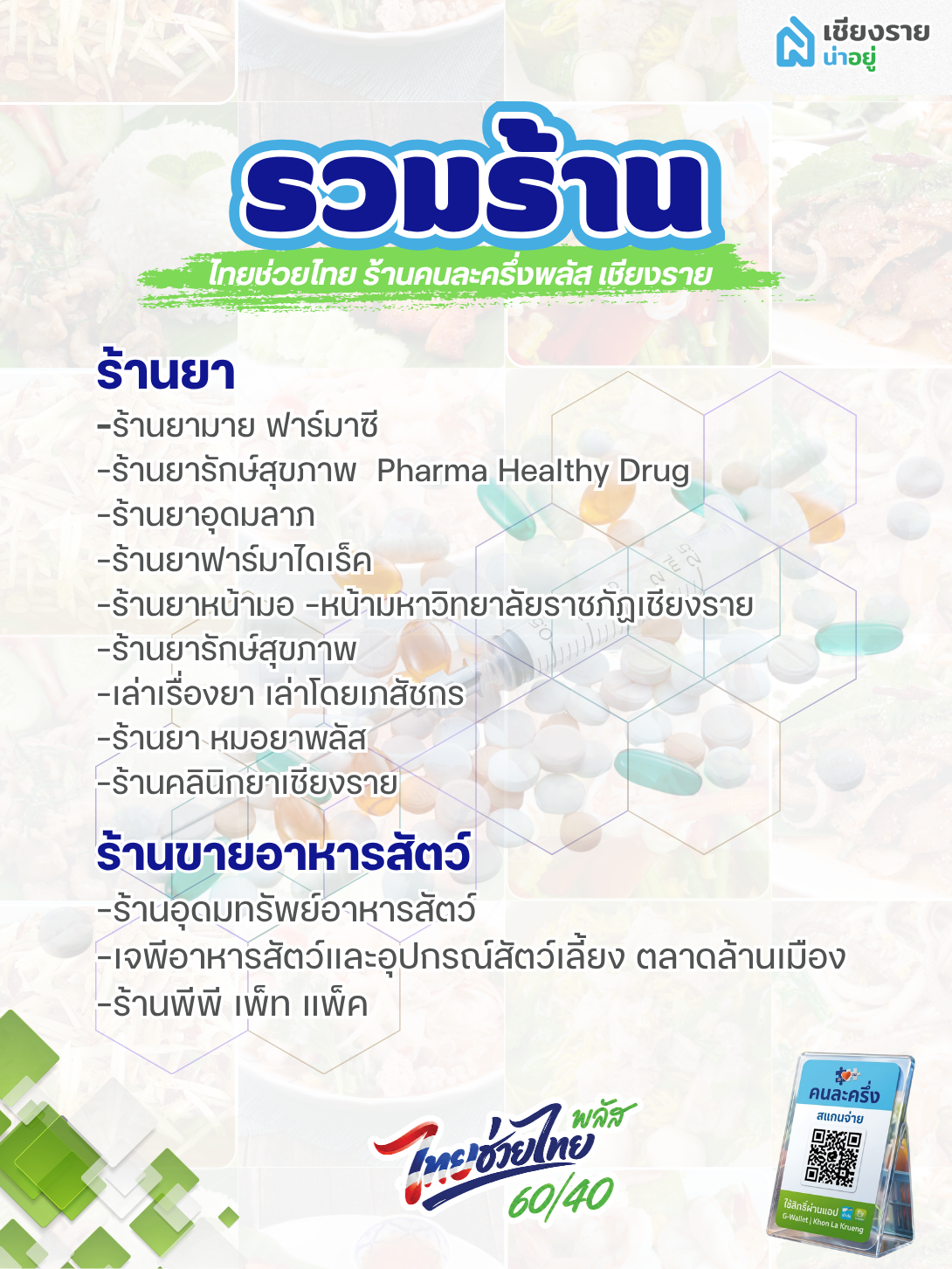 รวมร้านคนละครึ่งพลัสเชียงราย
