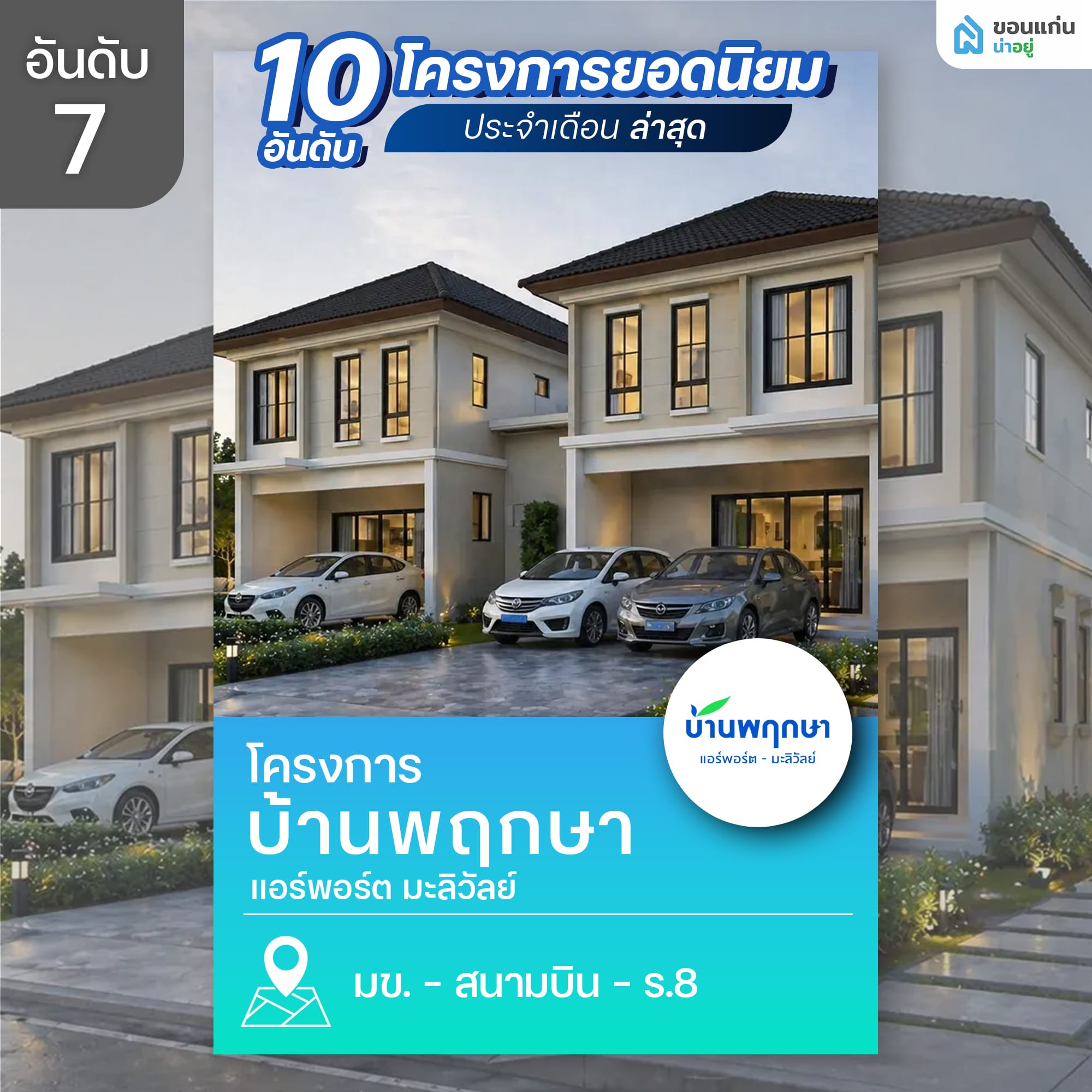 10 อันดับโครงการบ้านและคอนโดขอนแก่นยอดนิยม