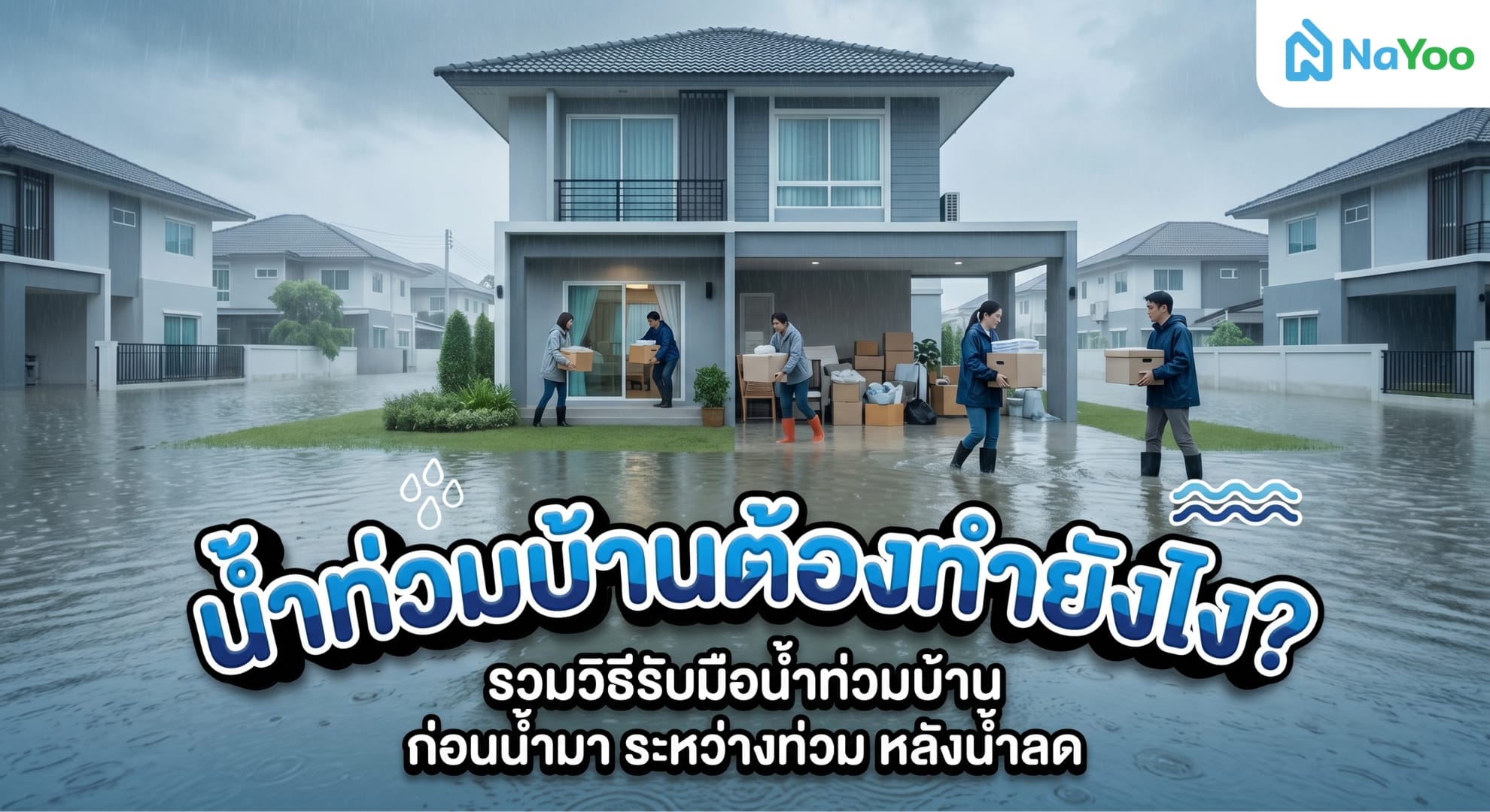 น้ำท่วมบ้านต้องทำยังไง แนะนำวิธีเตรียมความพร้อมรับมือน้ำท่วม