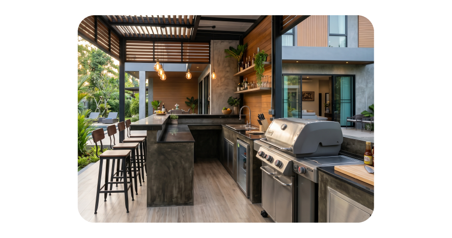 ครัวนอกบ้าน พร้อมพื้นที่ BBQ