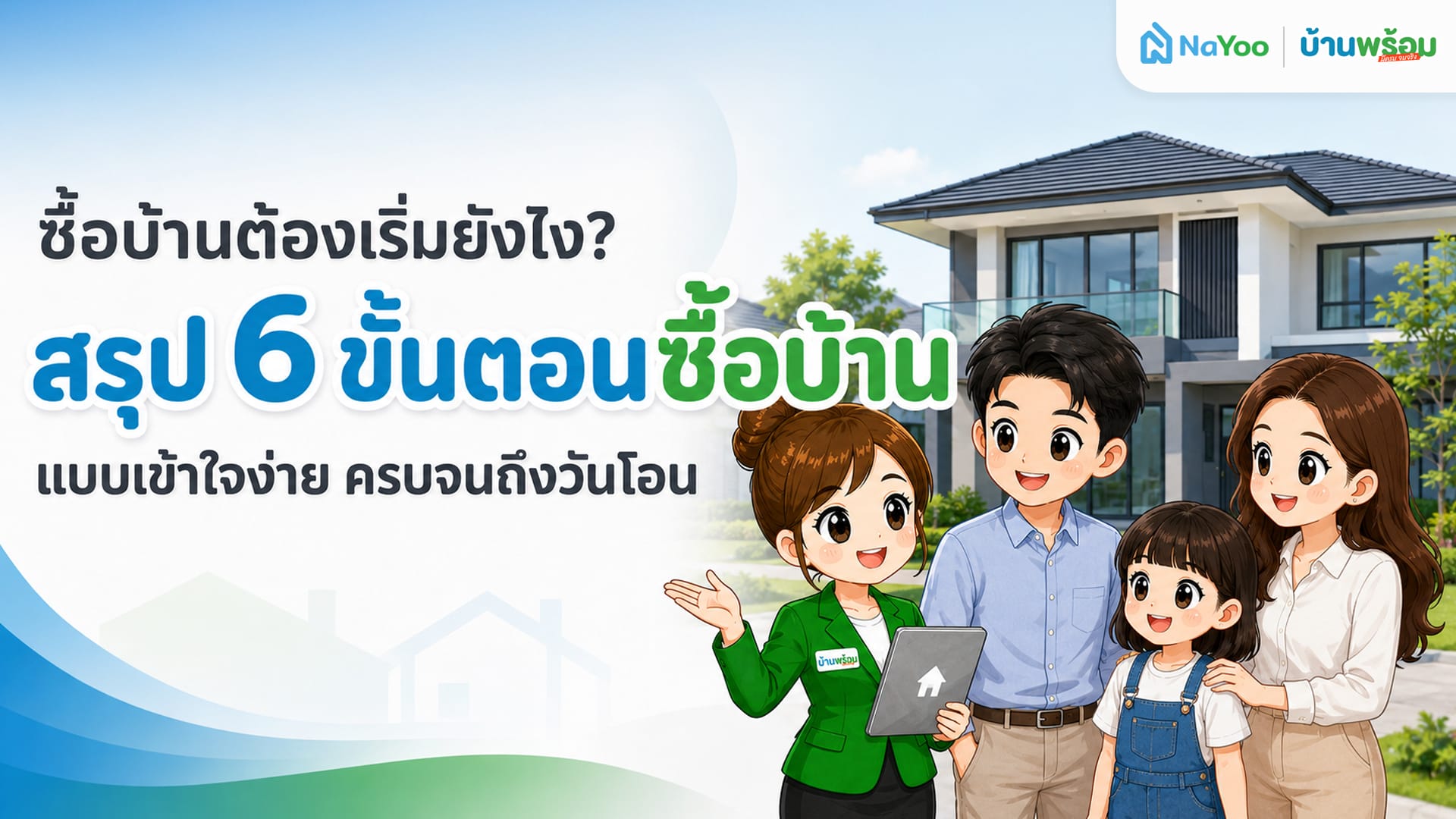 ซื้อบ้านต้องเริ่มยังไง? สรุป 6 ขั้นตอนซื้อบ้านหลังแรก
