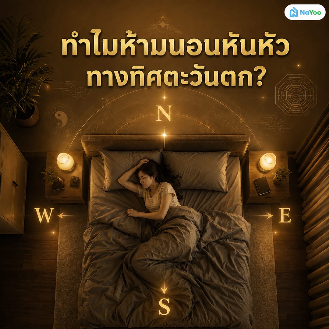 ทำไมห้ามนอนหันหัวไปทางทิศตะวันตก