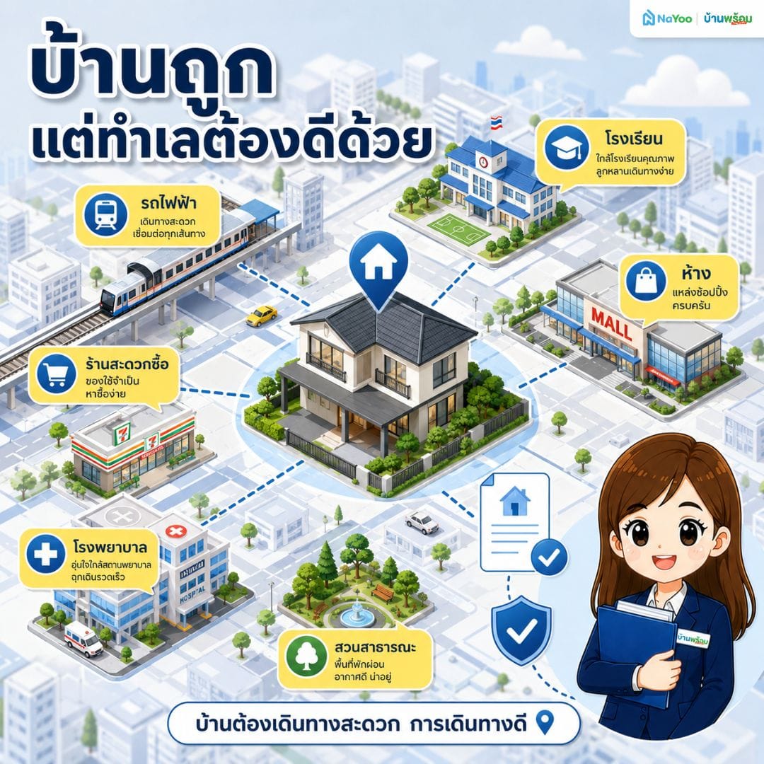 ซื้อบ้านราคาถูกแต่ทำเลต้องดีด้วย