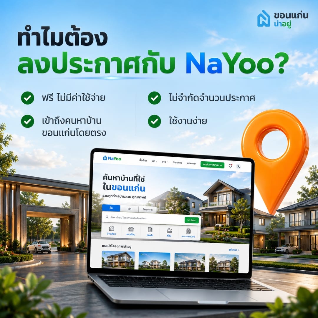 ลงประกาศขายทรัพย์ผ่าน NaYoo ดียังไง