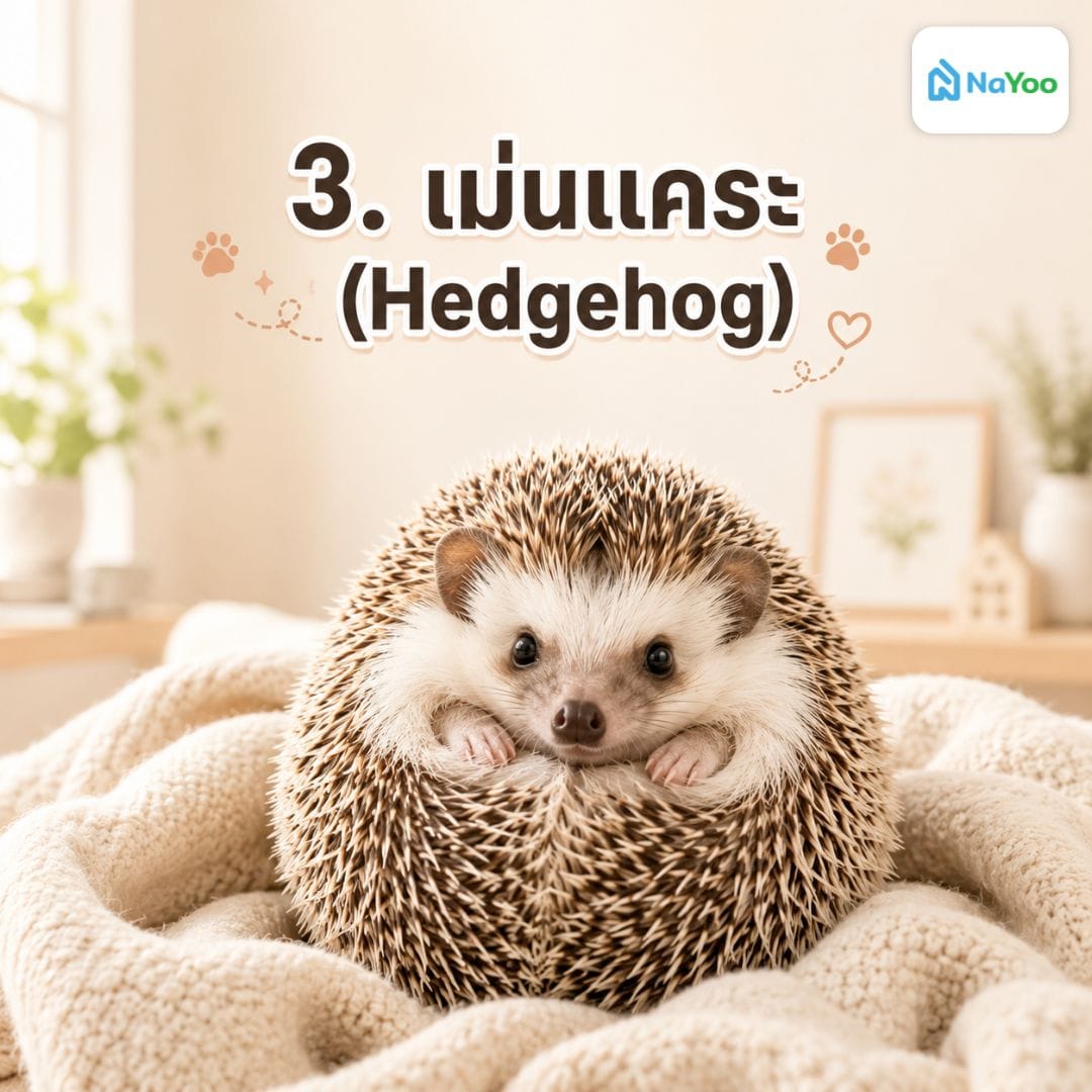 สัตว์เลี้ยงตัวเล็ก เม่นแคระ (Hedgehog)