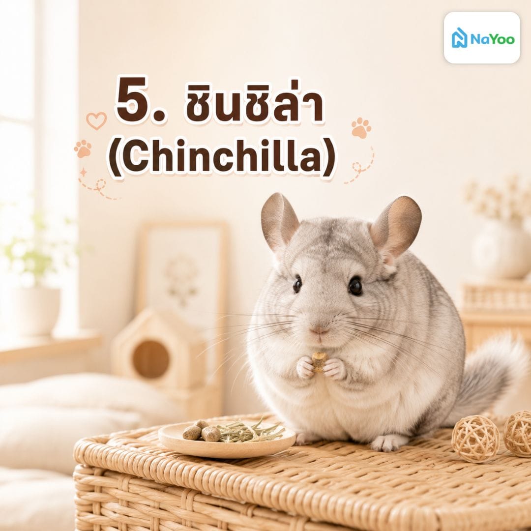 ชินชิล่า (Chinchilla) สัตว์เลี้ยงตัวเล็ก 