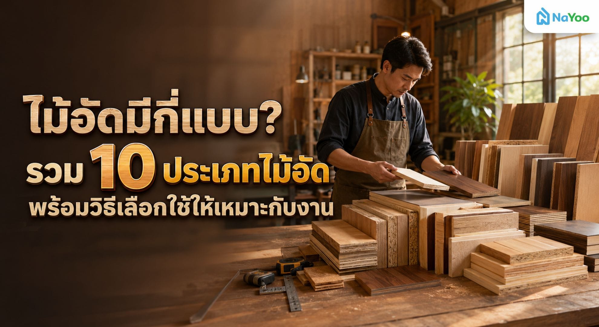 ไม้อัดมีกี่แบบ รวม 10 ประเภทไม้อัด พร้อมวิธีเลือกใช้ให้เหมาะกับงาน