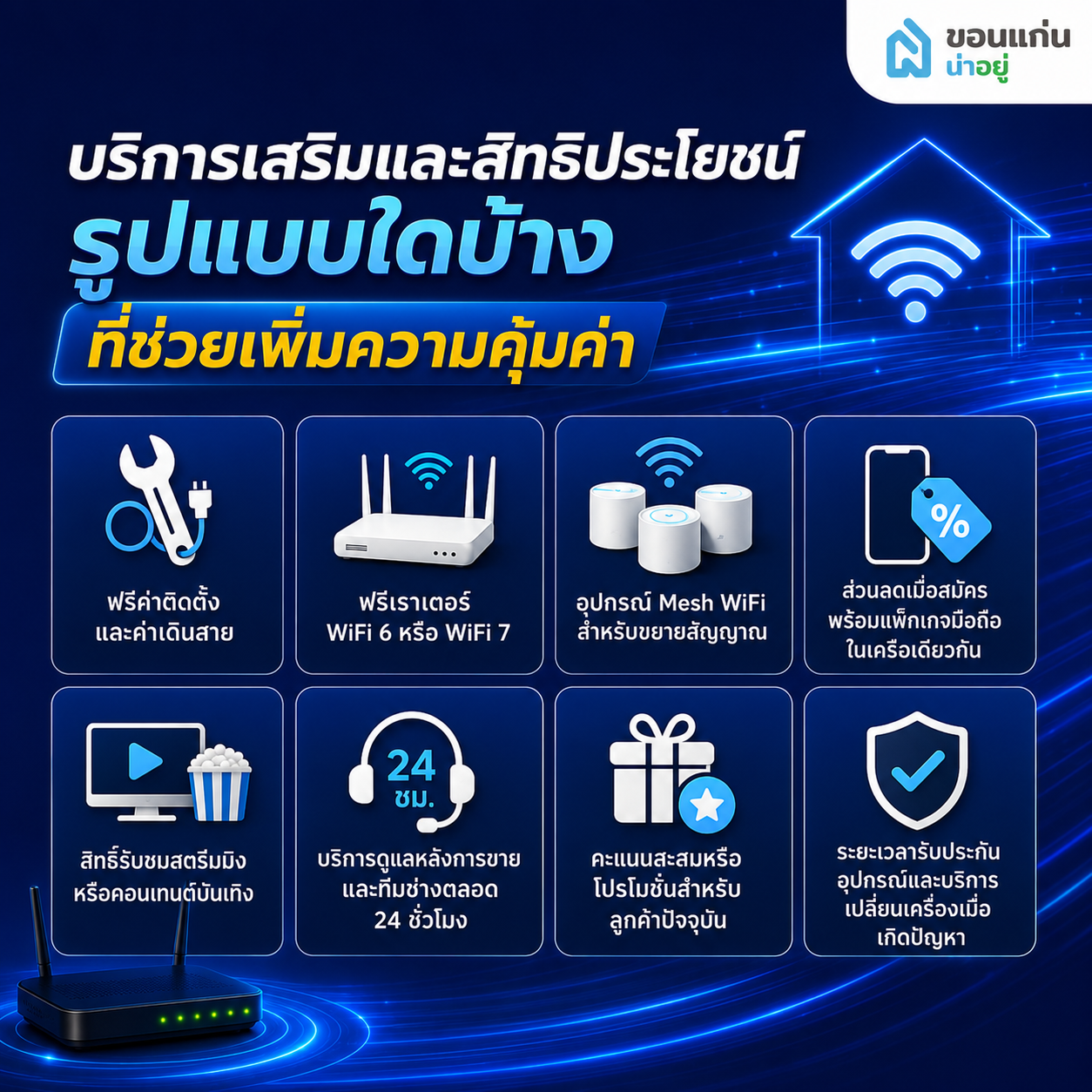 บริการเสริมและสิทธิประโยชน์รูปแบบใดบ้างที่ช่วยเพิ่มความคุ้มค่า