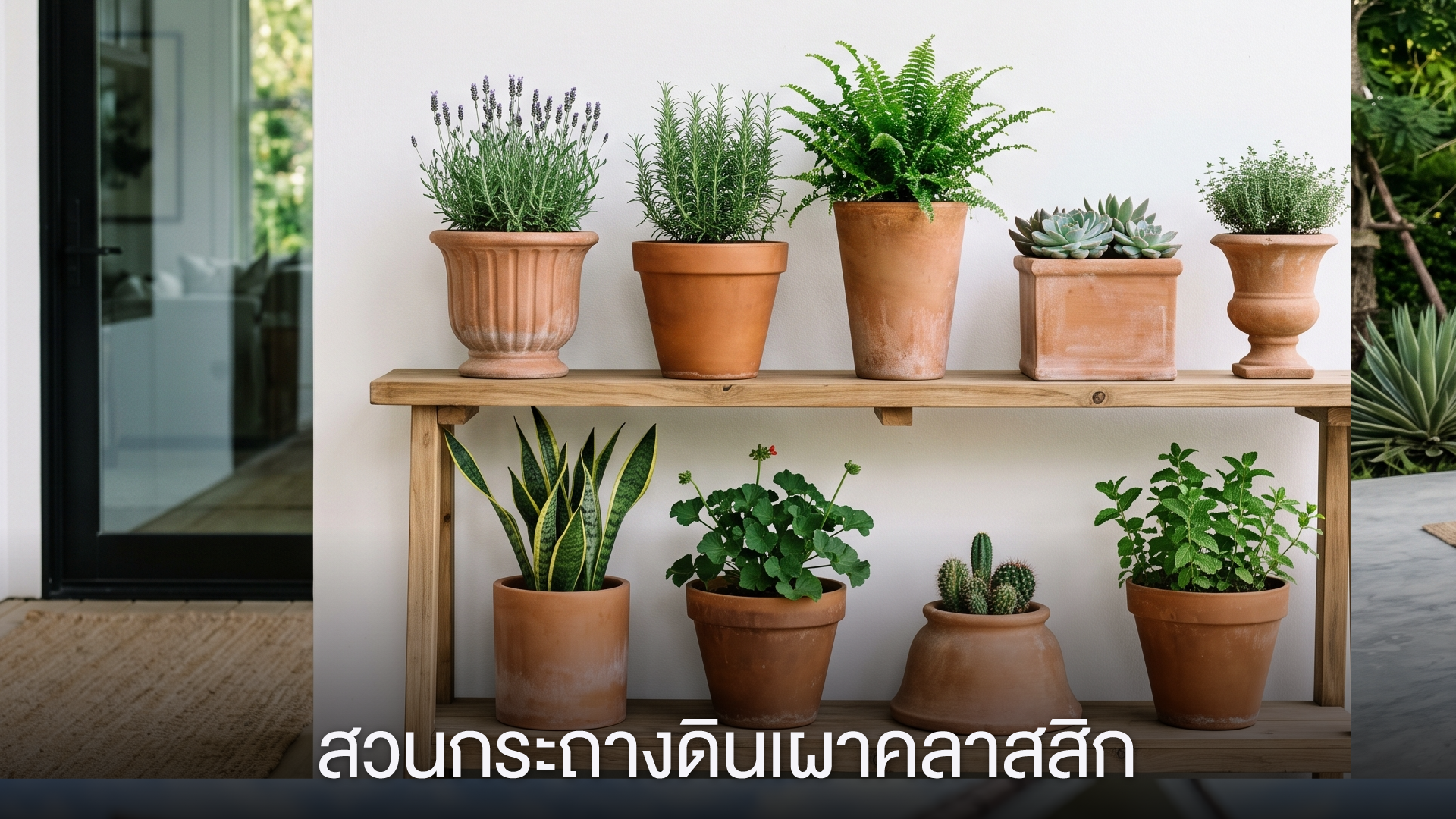 สวนกระถางดินเผาคลาสสิก