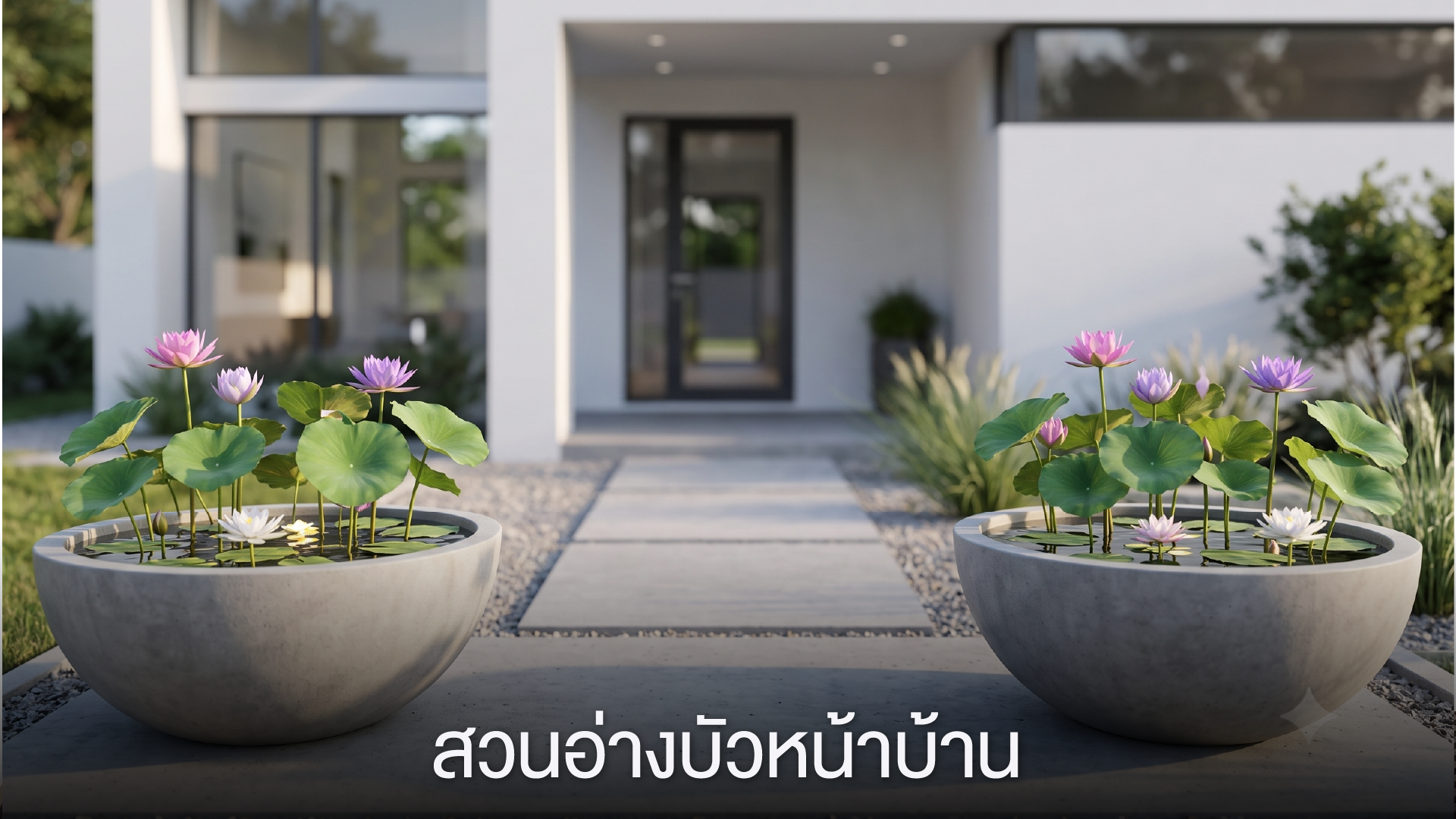 สวนอ่างบัวหน้าบ้าน