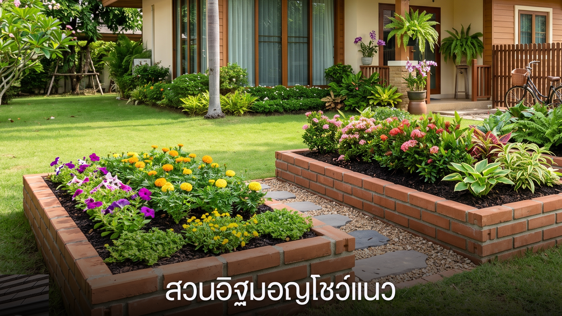 สวนอิฐมอญโชว์แนว