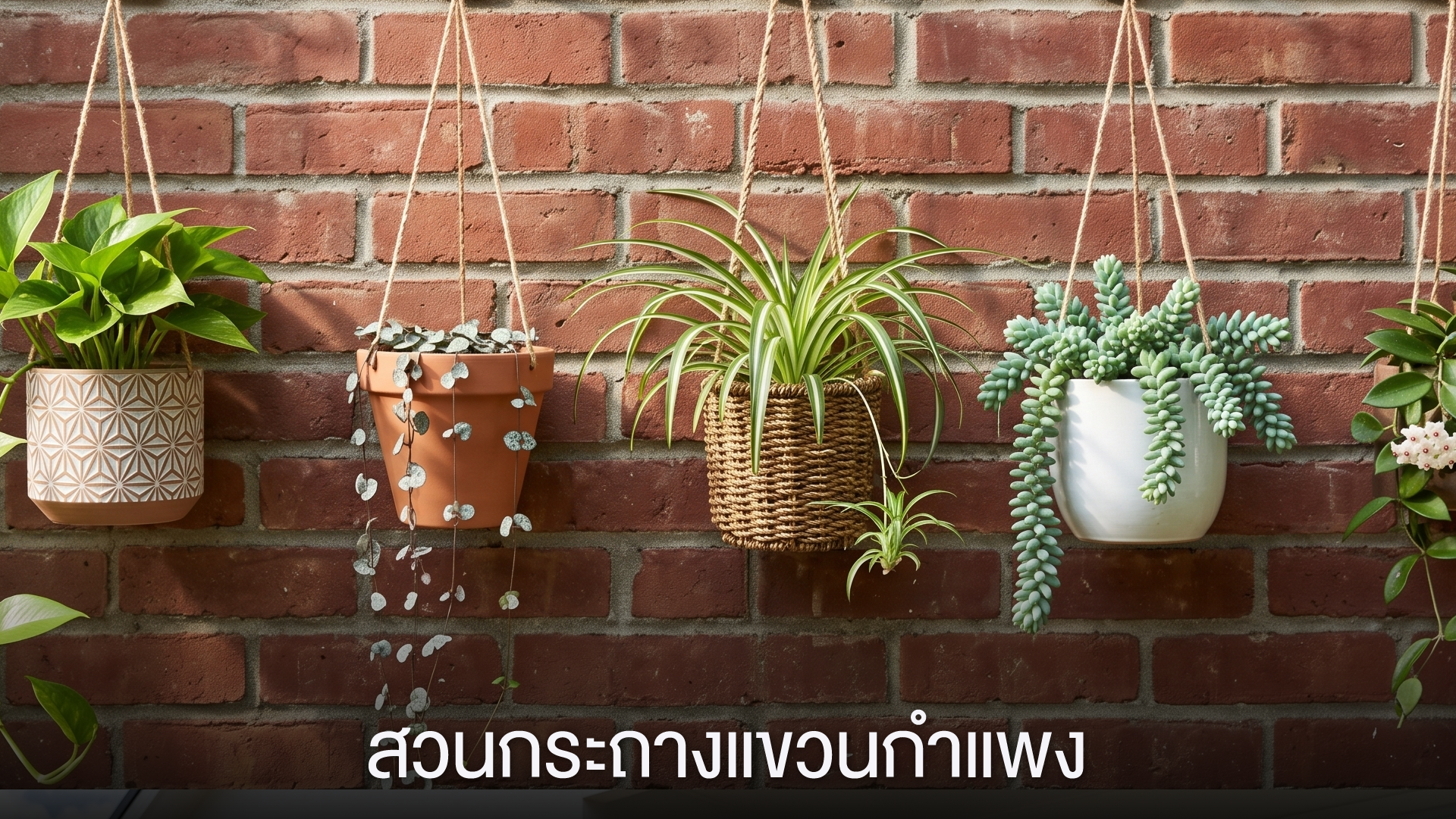 สวนกระถางแขวนกำแพง