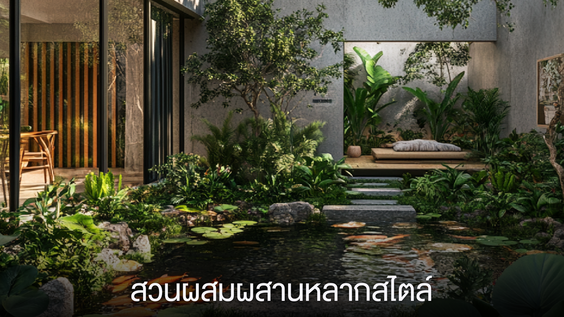 สวนผสมผสานหลากสไตล์