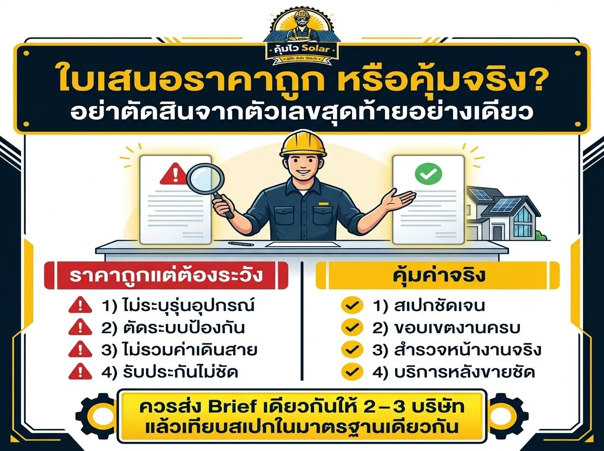 ใบเสนอราคาที่ถูกกว่าอาจคุ้มกว่าได้หรือไม่